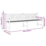 vidaXL Banc de jardin Marron 228 x 60 x 90 cm Bois de teck solide