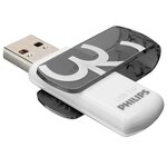 Philips clé usb 3.0 vivid 32 go blanc et gris