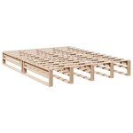 vidaXL Lit bibliothèque sans matelas 135x190 cm bois de pin massif