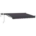 vidaXL Cadre de store manuel avec LEDs Anthracite 3 x 2 5 m