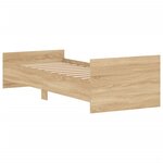 vidaXL Cadre de lit sans matelas chêne sonoma 75x190 cm
