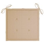 vidaXL Chaises Batavia lot de 2 et coussins beige Bois de teck massif