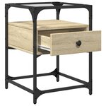 vidaXL Table de chevet chêne sonoma 40x40x55 cm bois d’ingénierie