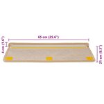 vidaXL Tapis d'escalier autocollants 30 Pièces 65x21x4 cm beige clair