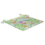 vidaXL Chaises de jardin avec coussins motif feuilles 8Pièces Teck massif