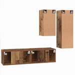 vidaXL Ensemble meuble TV 4 Pièces Bois ancien 30 5 x 30 x 90 cm