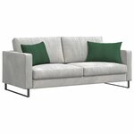 vidaXL Coussins de canapé 2 Pièces Vert foncé 60 x 40 cm