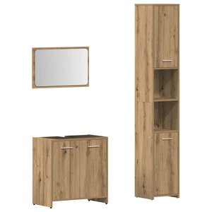 vidaXL Ensemble de meubles salle de bain 3 Pièces bois d'ingénierie