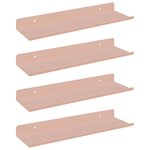 vidaXL Étagère flottante 4 Pièces Rose 30 x 9 x 2 5 cm Acier