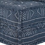 Canapé pouf modulable convertible 2 places en tissu indigo