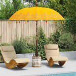 Parasol balinais Jaune 210-220 cm Coton  bois massif