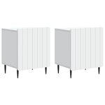 vidaXL Cabinet de chevet 2 Pièces Blanc 43 x 34 5 x 52 cm