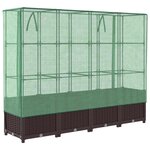 vidaXL Jardinière surélevée avec housse aspect rotin 160x40x138 cm