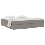 vidaXL Lit avec rangement et matelas Taupe 200 x 200 cm Polyester