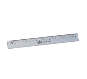 Règle plate plastique Transparente 20 cm WEDO
