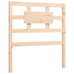 vidaXL Cadre de lit avec tête de lit 90x200 cm bois massif