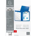 Porte-bloc À Rabat Papier Enduit - Format 23x32cm Pour A4 - Bleu - X 10 - Exacompta