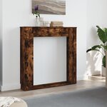 VidaXL Cadre de cheminée chêne fumé 100x20x100 cm bois d'ingénierie