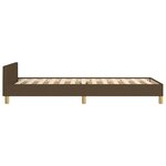 vidaXL Cadre de lit sans matelas et tête de lit marron foncé 90x190cm