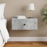 vidaXL Cabinet de chevet mural Gris béton 49 x 34 5 x 20 cm
