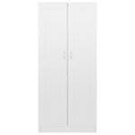 vidaXL Bibliothèque Blanc brillant 82 5x30 5x185 5cm Bois d'ingénierie