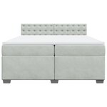 vidaXL Sommier à lattes de lit et matelas Gris clair 200x200cm Velours
