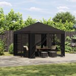 vidaXL Pavillon 3 x 3 m Anthracite Polyester et Acier 190 gsm