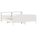 vidaXL Cadre de lit sans matelas blanc 200x200 cm bois massif de pin