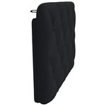 vidaXL Coussin de tête de lit noir 80 cm tissu