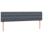 vidaXL Sommier à lattes de lit et matelas gris foncé 180x220cm velours