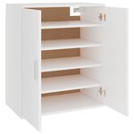 vidaXL Armoire à chaussures Blanc 60x35x70 cm Bois d’ingénierie