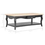 vidaXL Table basse Noir 110 x 60 x 40 cm MDF