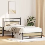 vidaXL Cadre de lit sans matelas chêne sonoma 107x203 cm