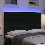 vidaXL Tête de lit LED avec des lumières à LED Noir 144 cm Polyester