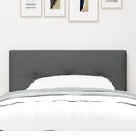 Tête de lit LED vidaXL capitonnée gris foncé 100 cm en tissu