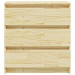 vidaXL Table de chevet 60x36x64 cm Bois de pin massif