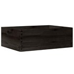vidaXL Boîte en bois avec poignées noir 40x30x13 cm bois de pin massif
