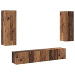 vidaXL Ensemble de meuble TV 4 pièces mural en bois ancien