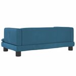 vidaXL Canapé pour enfants bleu 80x45x30 cm velours