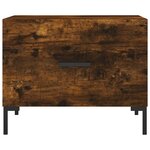 vidaXL Tables basses 2 Pièces chêne fumé 50x50x40 cm bois d'ingénierie