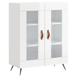 vidaXL Buffet Blanc brillant 69 5x34x90 cm Bois d'ingénierie