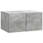 vidaXL Meuble TV mural 59 5 x 41 x 30 cm Gris béton Bois d'ingénierie