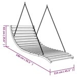 vidaXL Lit balançoire Bois courbé avec finition en teck 115x147x46 cm