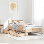 vidaXL Cadre de lit sans matelas 90x200 cm bois de pin massif