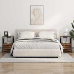 vidaXL Cabinet de chevet Chêne fumé 40 x 31 x 60 cm Bois d'ingénierie