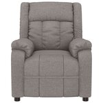 vidaXL Fauteuil inclinable électrique Taupe Tissu