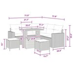 vidaXL Ensemble de canapé de jardin 8 Pièces Noir polyrotin