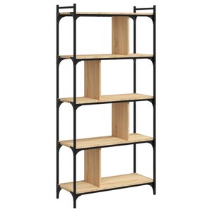 vidaXL Bibliothèque 5 niveaux chêne sonoma 76x32x158 cm