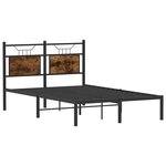 vidaXL Cadre de lit sans matelas chêne fumé 120x200 cm bois ingénierie