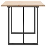 vidaXL Table à manger cadre en O 140x80x75 5 cm bois pin massif acier